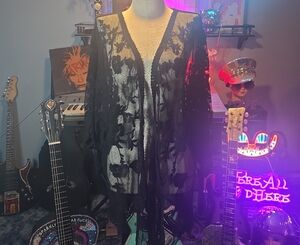 Source Unknown Black Lace Cardigan